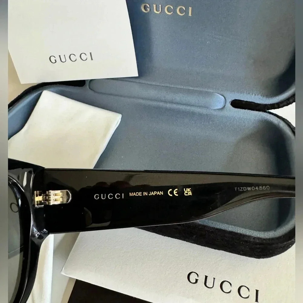 Pre-owned Gucci sunglasses large black 💞 - Picture 12 of 13
